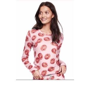 Victoria’s Secret pink sprinkled donut long sleeve shirt top